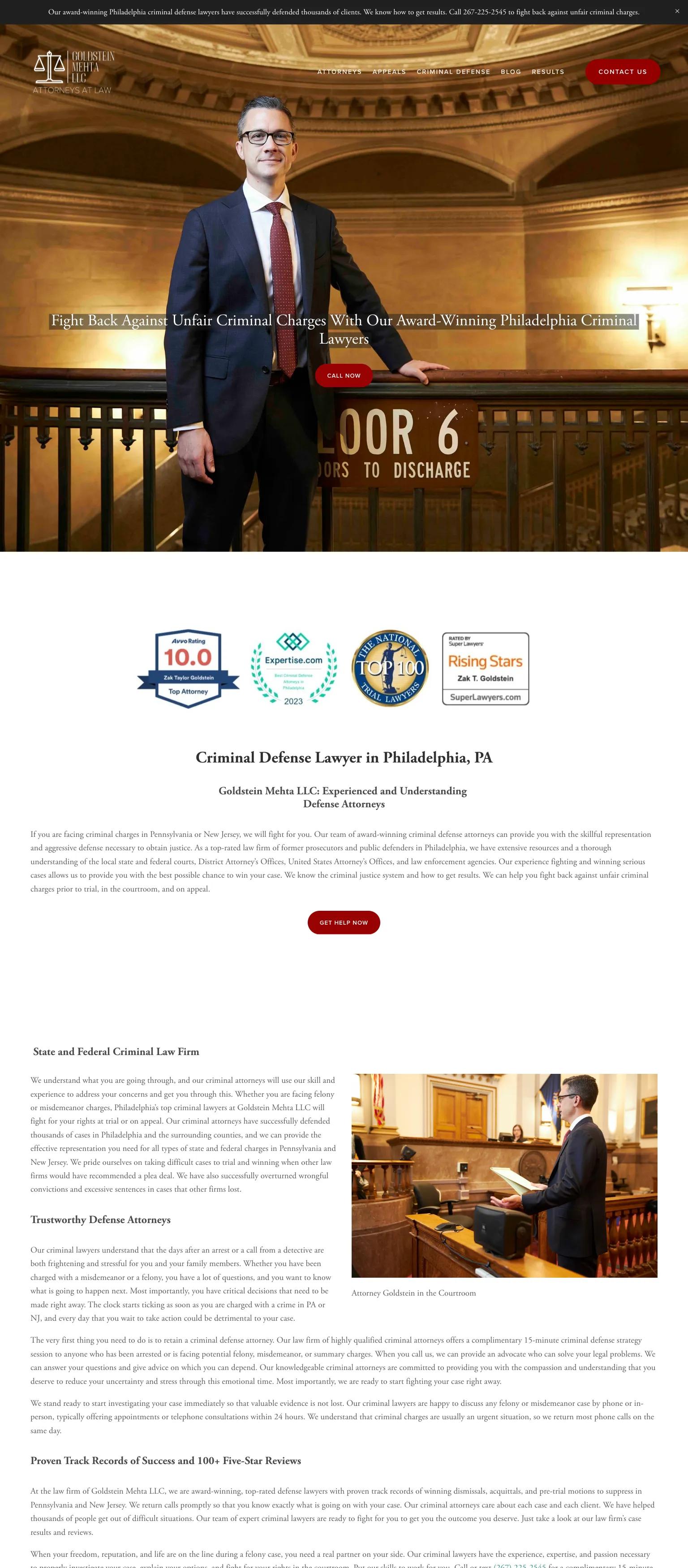 Goldstein Mehta LLC screenshot