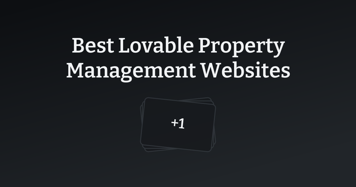 Best Lovable Property Management Websites with count