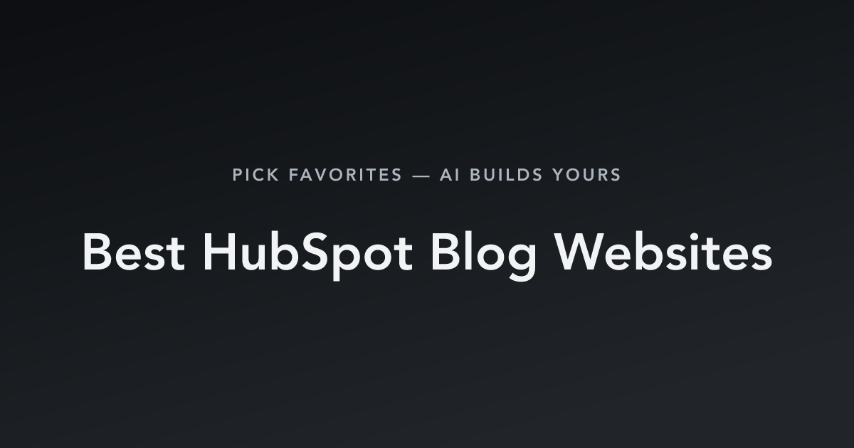 Best HubSpot Blog Websites with count