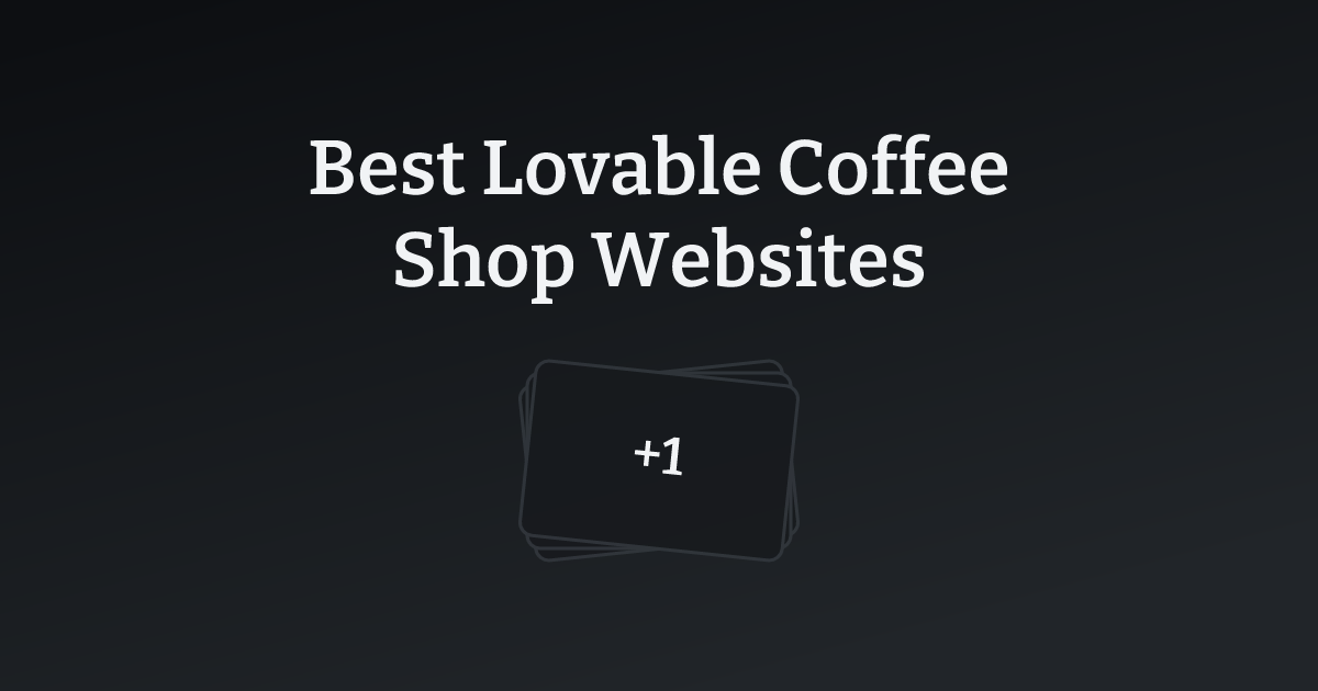 Best Lovable Coffee Shop Websites with count