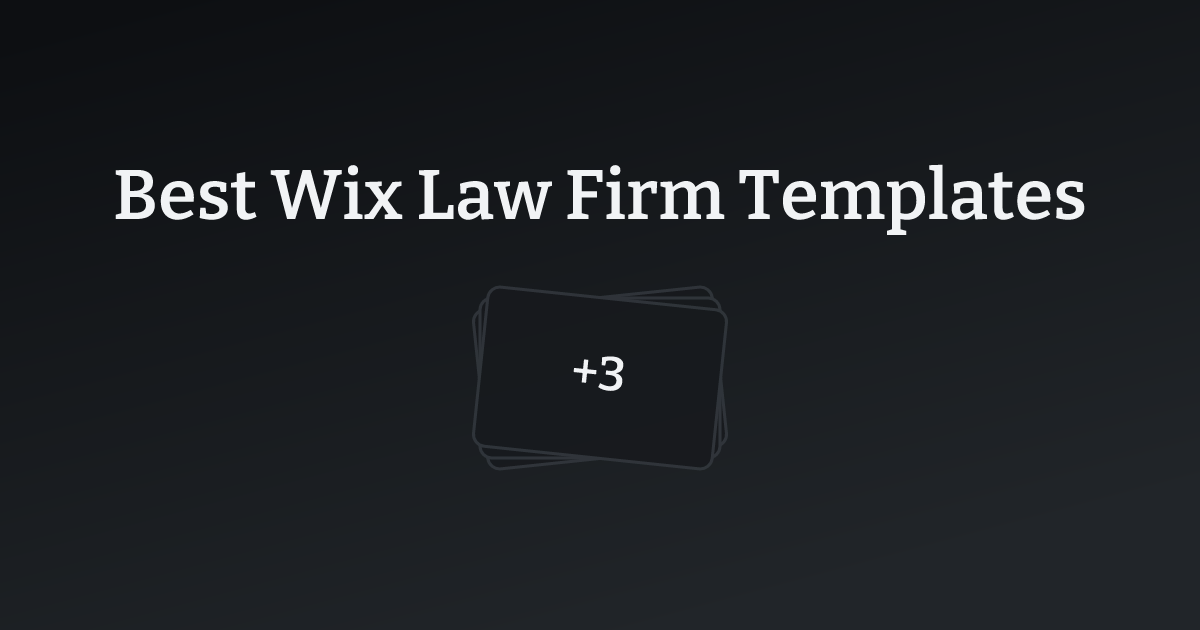 Best Wix Law Firm Templates with count