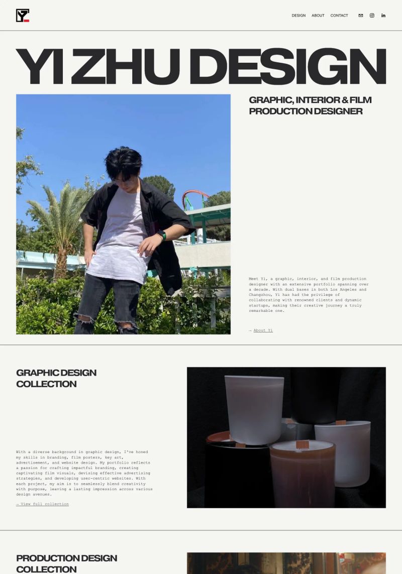 Yi Zhu Design screenshot