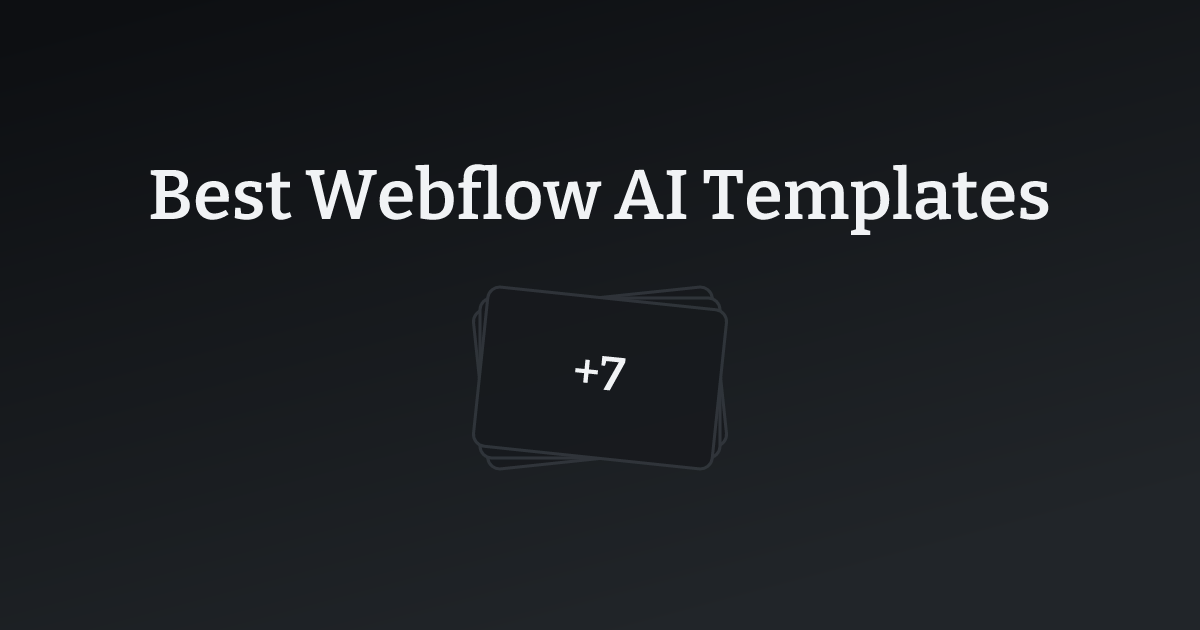 Best Webflow AI Templates with count