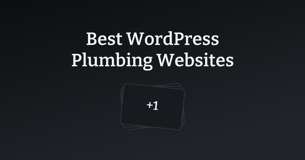 Best WordPress Plumbing Websites with count