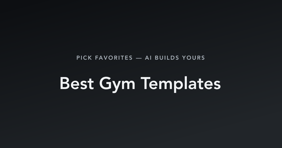 Best Gym Templates with count
