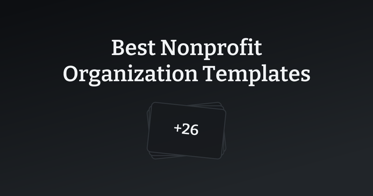 Best Nonprofit Organization Templates with count
