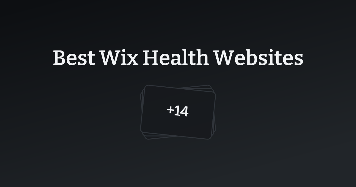Best Wix Health Websites with count