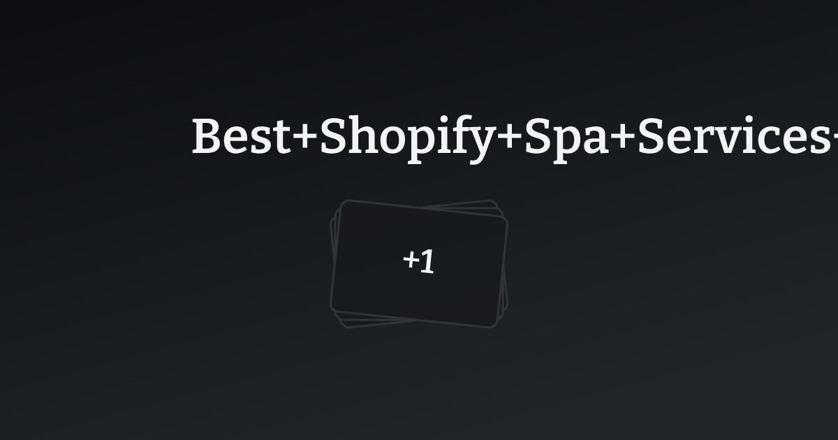 Best Shopify Spa Services Templates with count