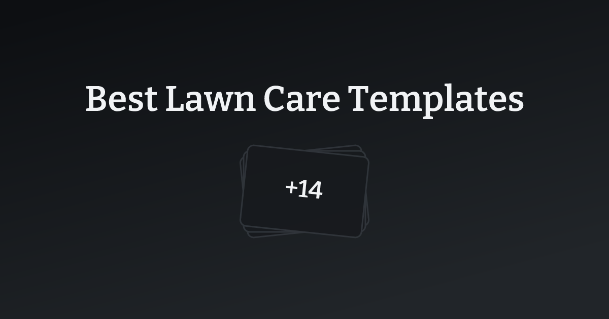 Best Lawn Care Templates with count