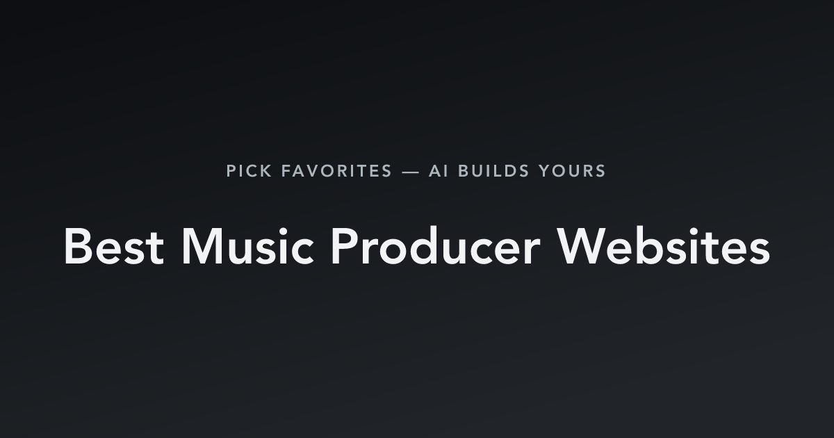 Best Music Producer Websites with count