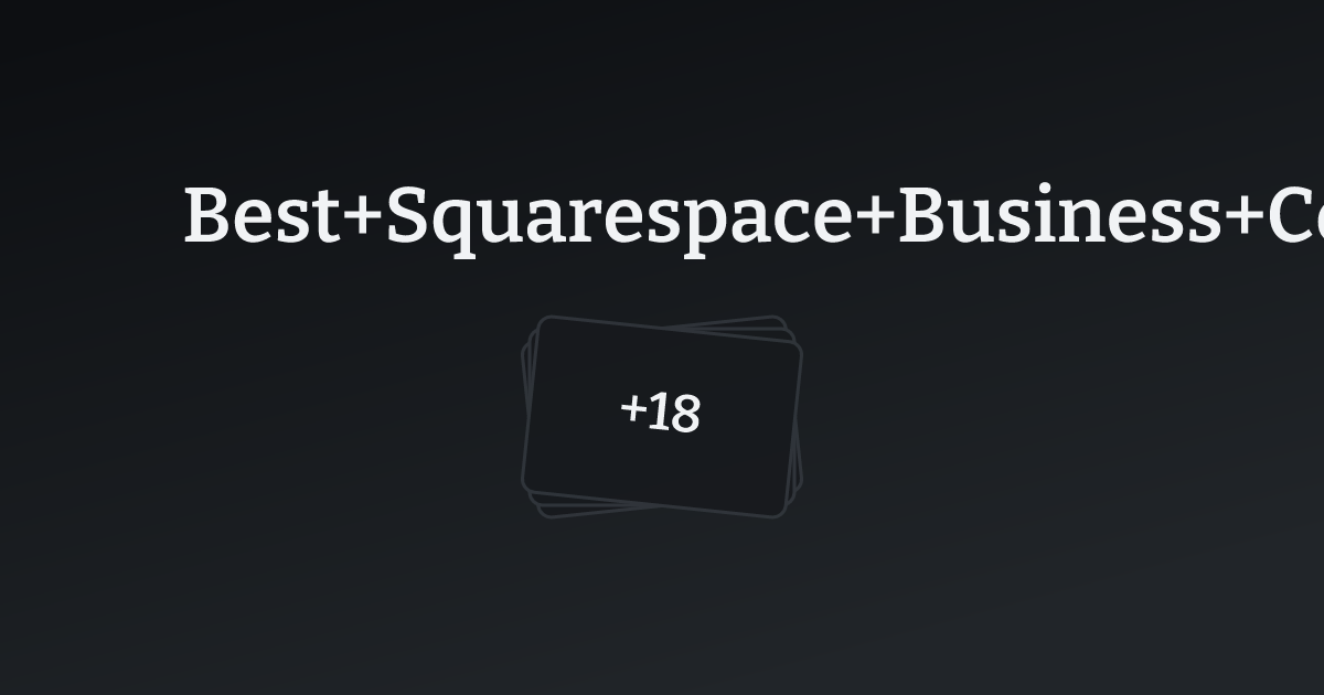Best Squarespace Business Consultant Templates with count