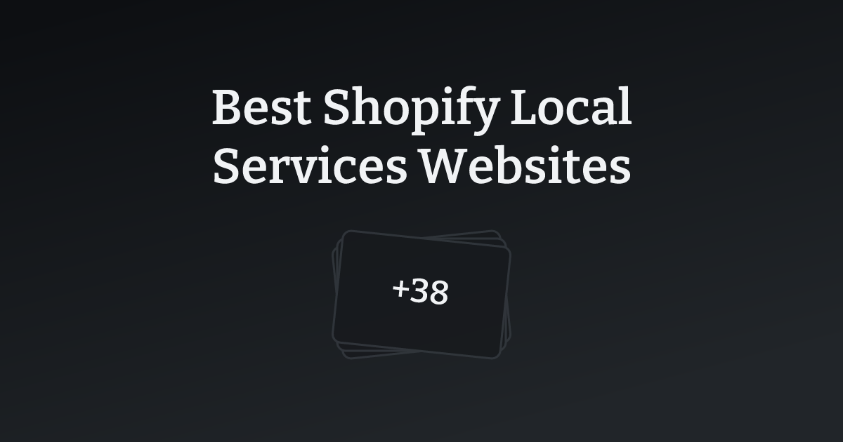 Best Shopify Local Services Websites with count