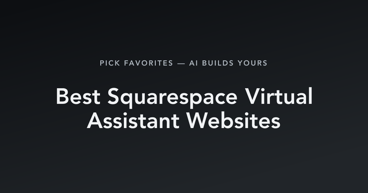Best Squarespace Virtual Assistant Websites with count