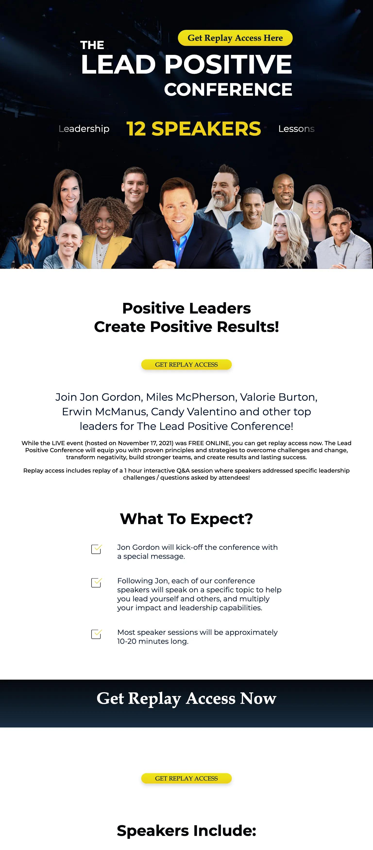 Lead Positive Conference screenshot