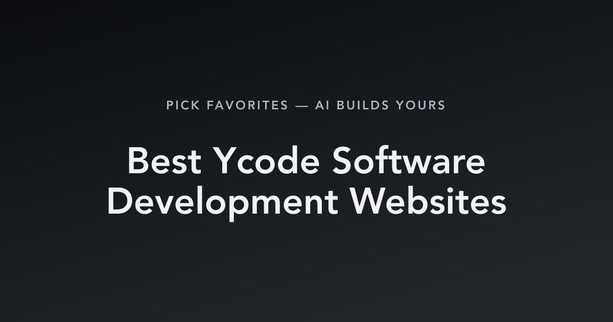 Best Ycode Software Development Websites with count