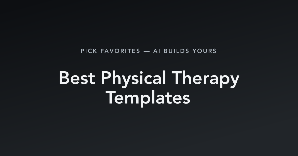 Best Physical Therapy Templates with count