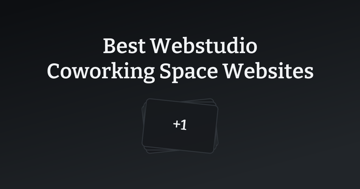 Best Webstudio Coworking Space Websites with count