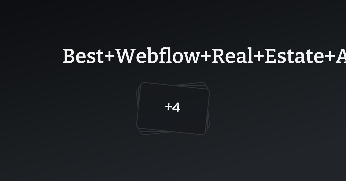 Best Webflow Real Estate Agent Templates with count
