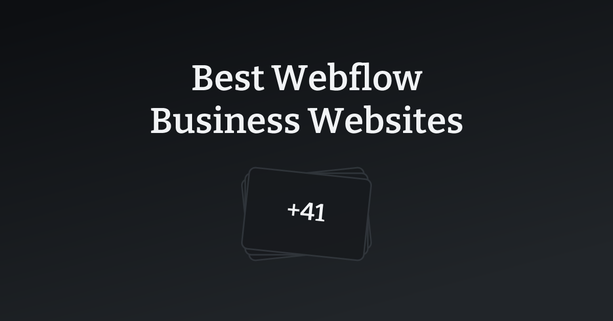 Best Webflow Business Websites with count