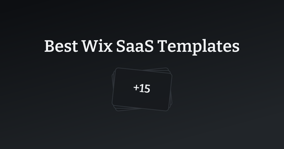 Best Wix SaaS Templates with count
