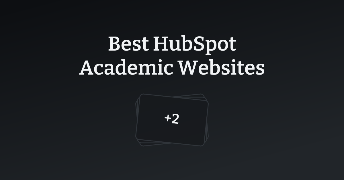 Best HubSpot Academic Websites with count