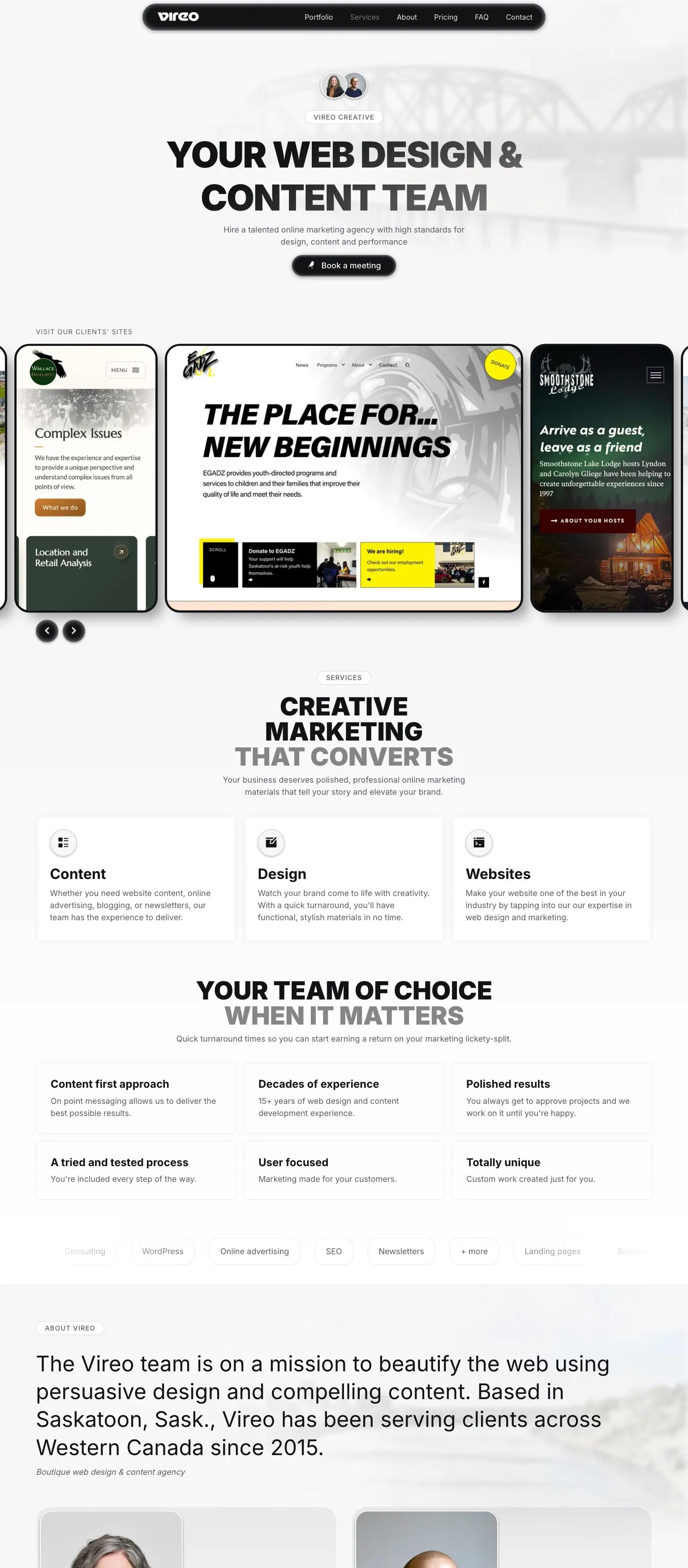 Vireo Creative screenshot