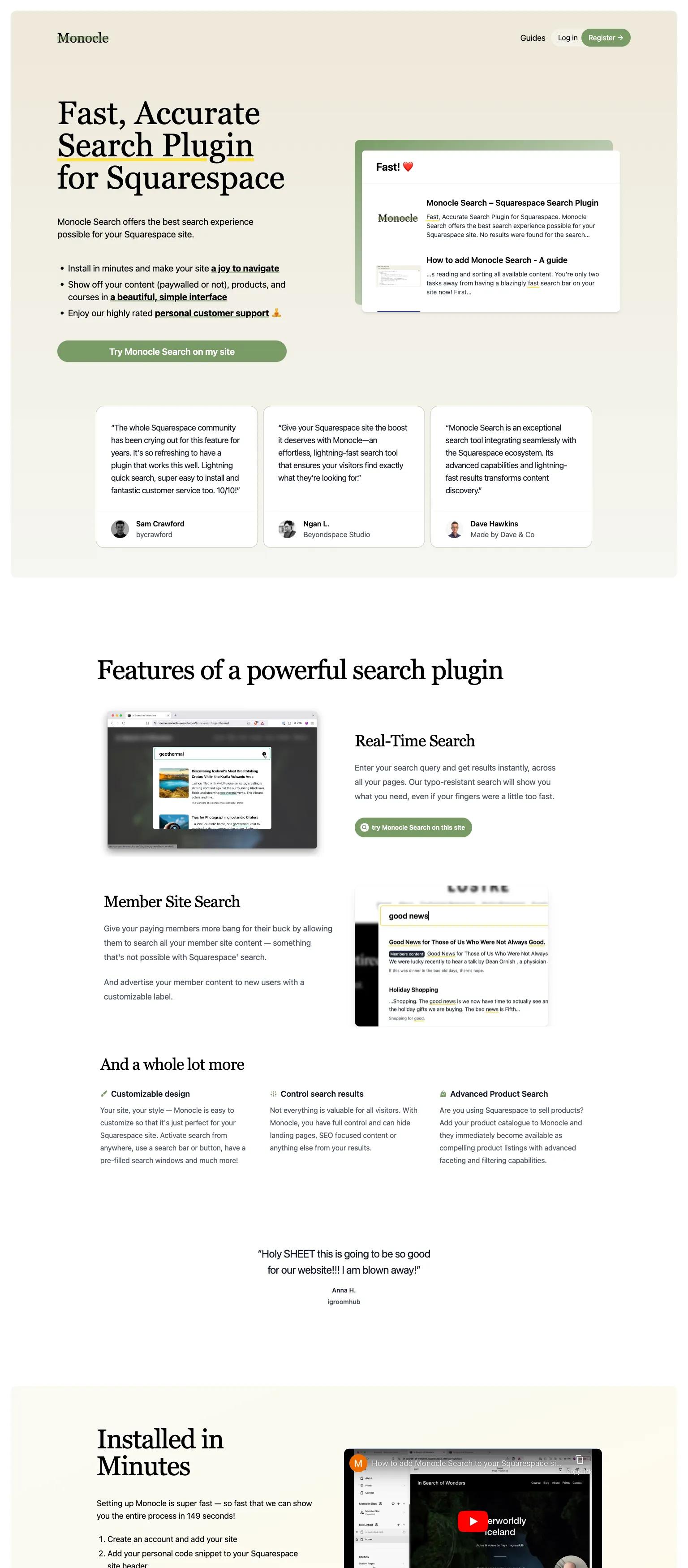 Monocle Search screenshot