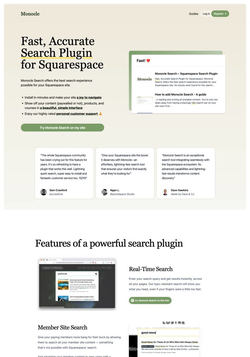 Monocle Search screenshot