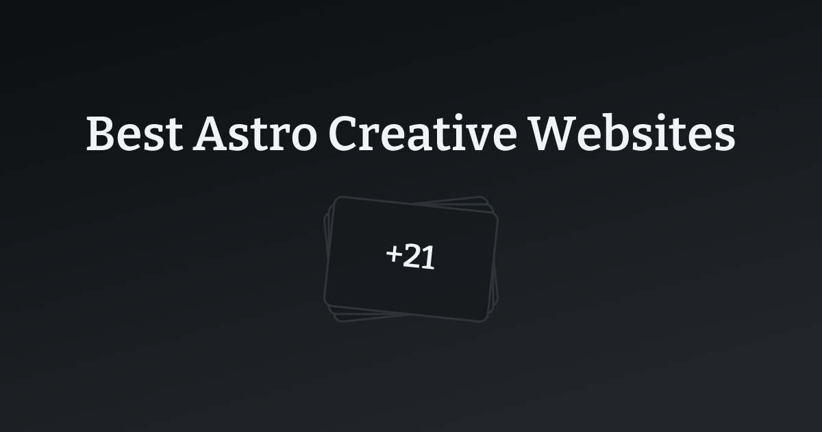 Best Astro Creative Websites with count