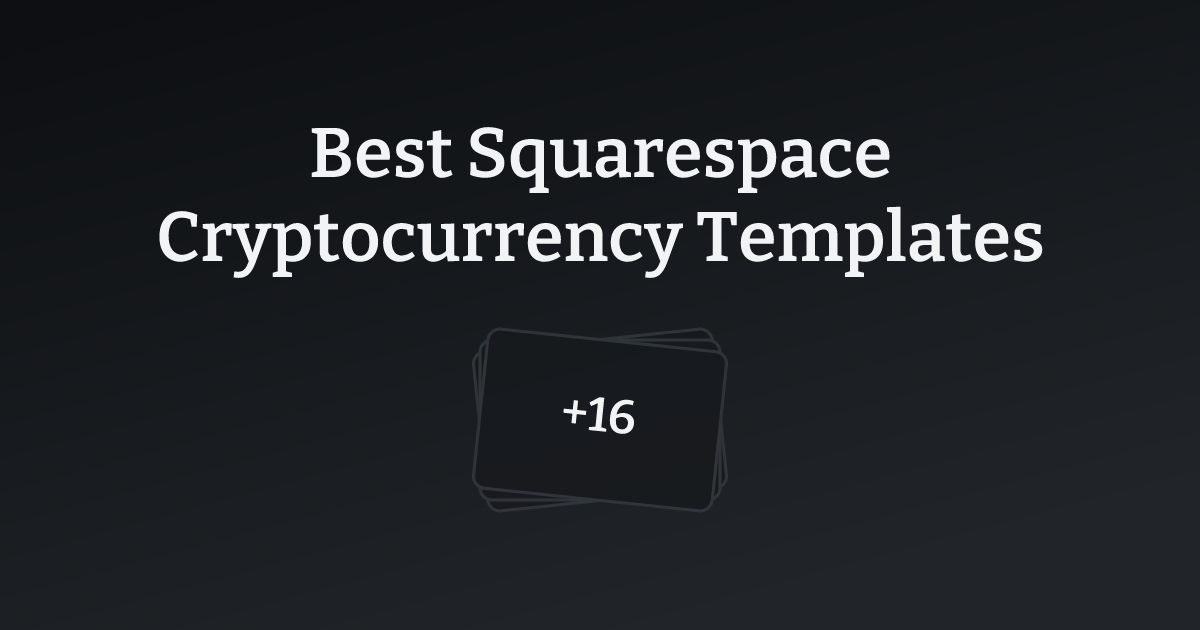Best Squarespace Cryptocurrency Templates with count