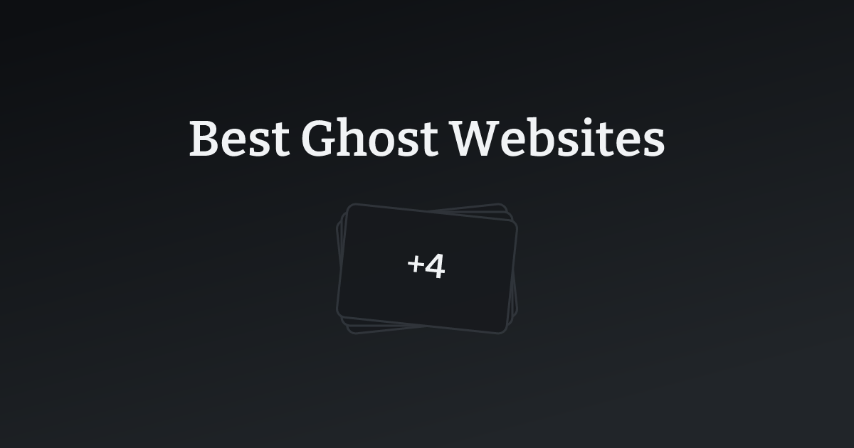 Best Ghost Websites with count