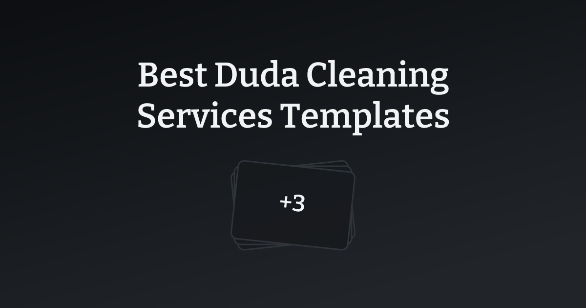Best Duda Cleaning Services Templates with count