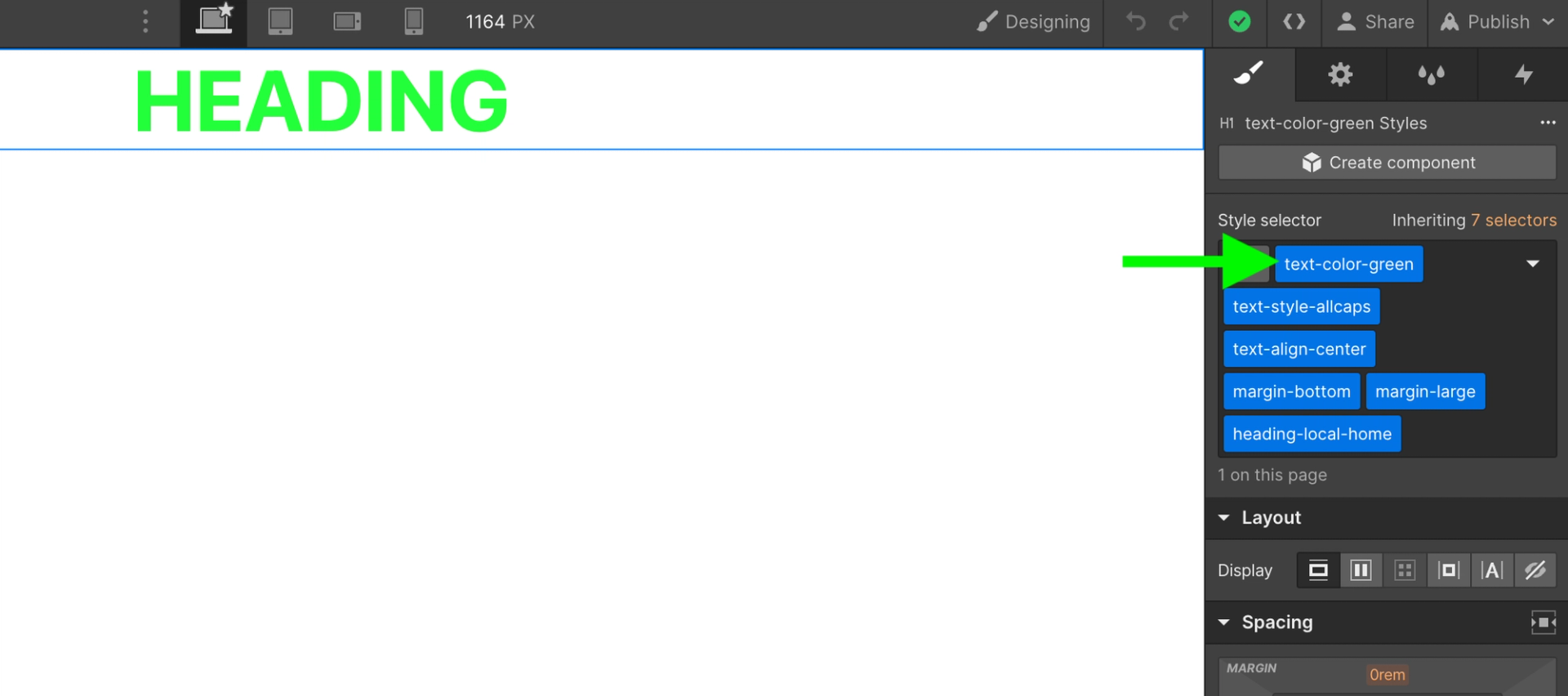Many classes on one element in Webflow