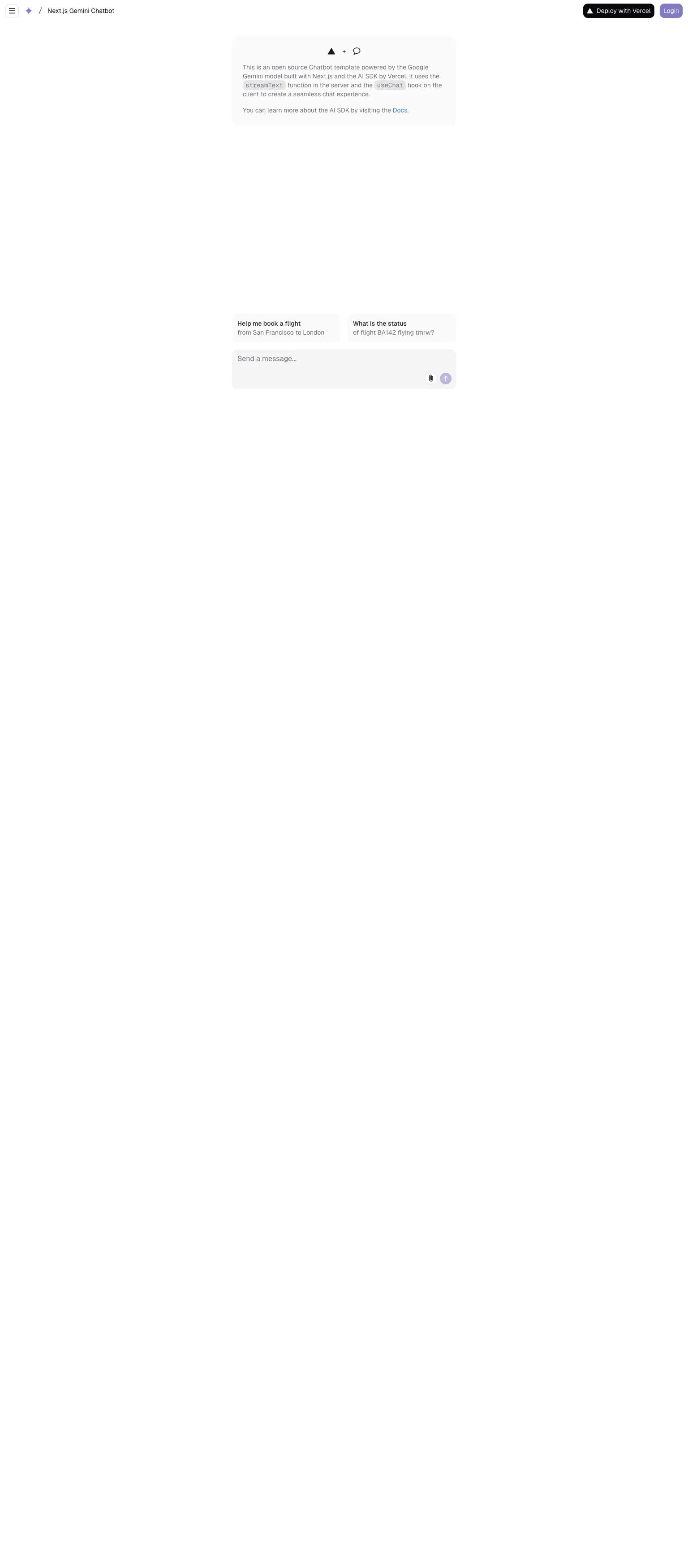 Gemini AI Chatbot screenshot