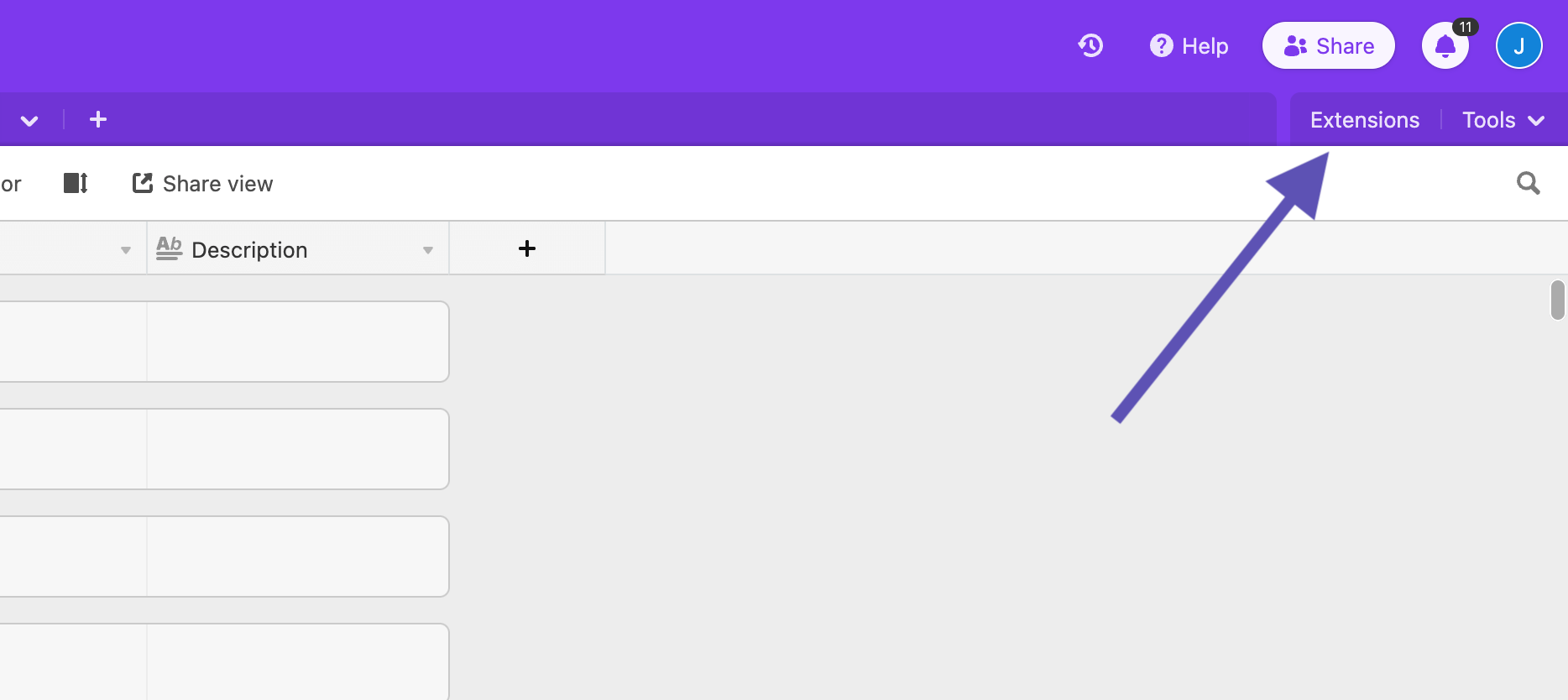 Airtable add new extension
