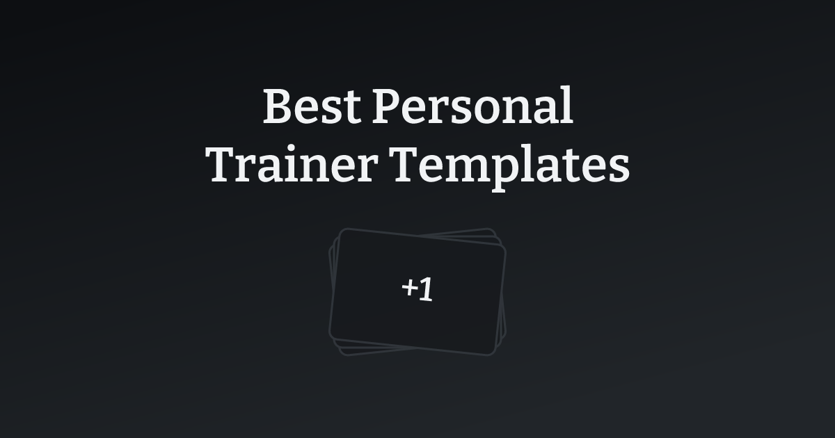 Best Personal Trainer Templates with count