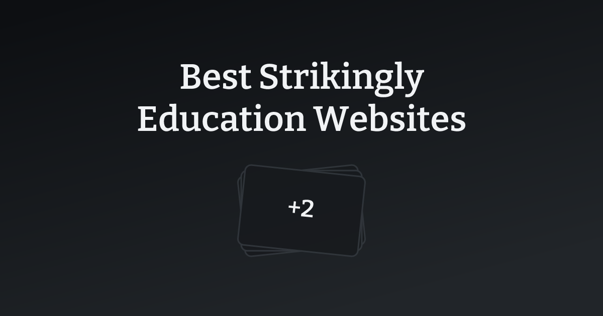 Best Strikingly Education Websites with count