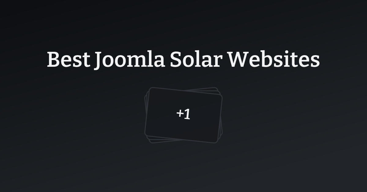 Best Joomla Solar Websites with count