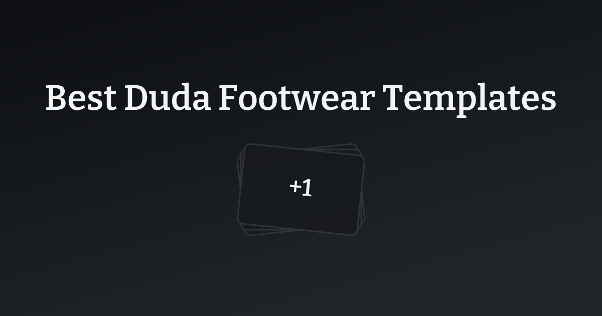 Best Duda Footwear Templates with count
