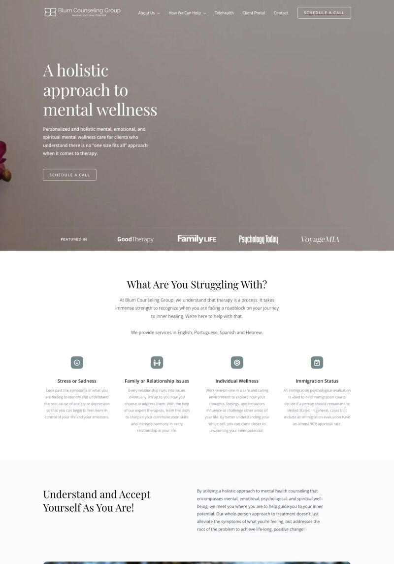 Blum Counseling Group screenshot