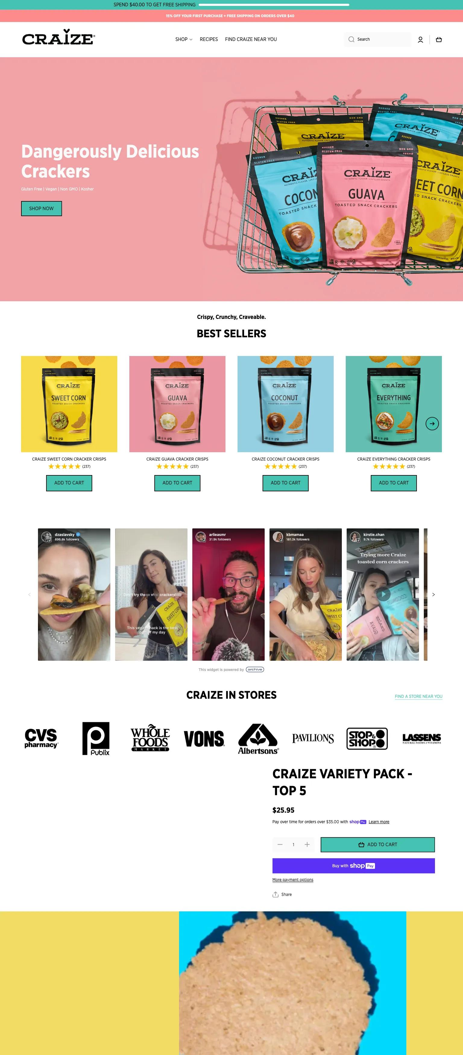 Craize Snacks screenshot