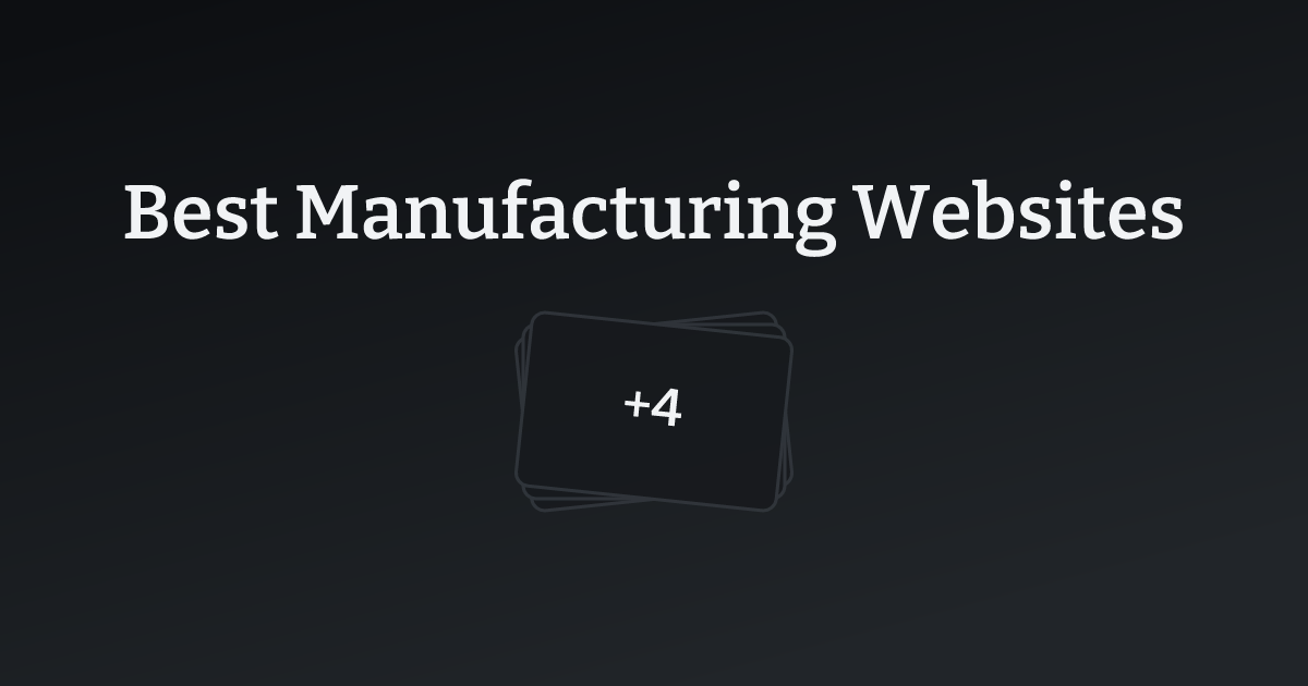Best Manufacturing Websites with count