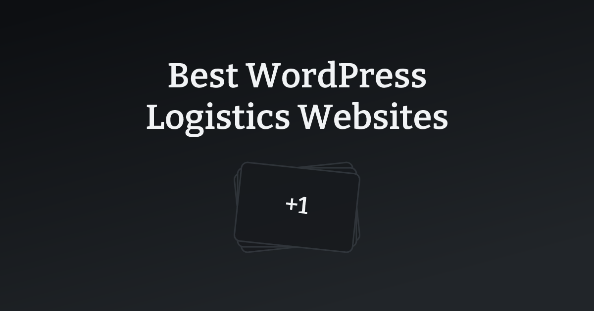 Best WordPress Logistics Websites with count