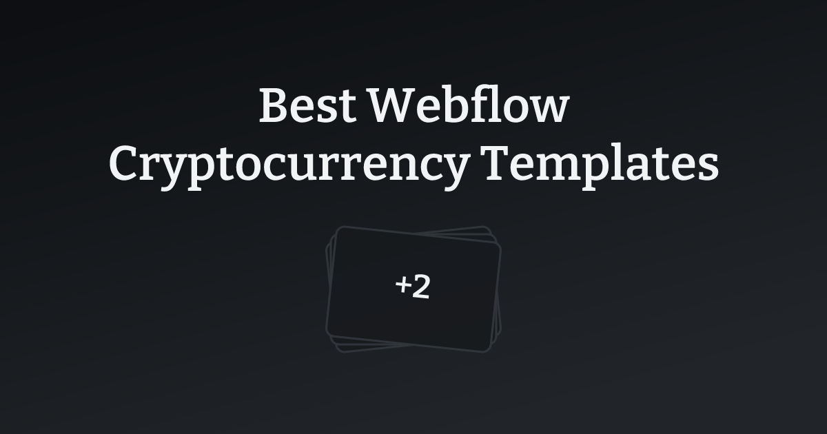 Best Webflow Cryptocurrency Templates with count