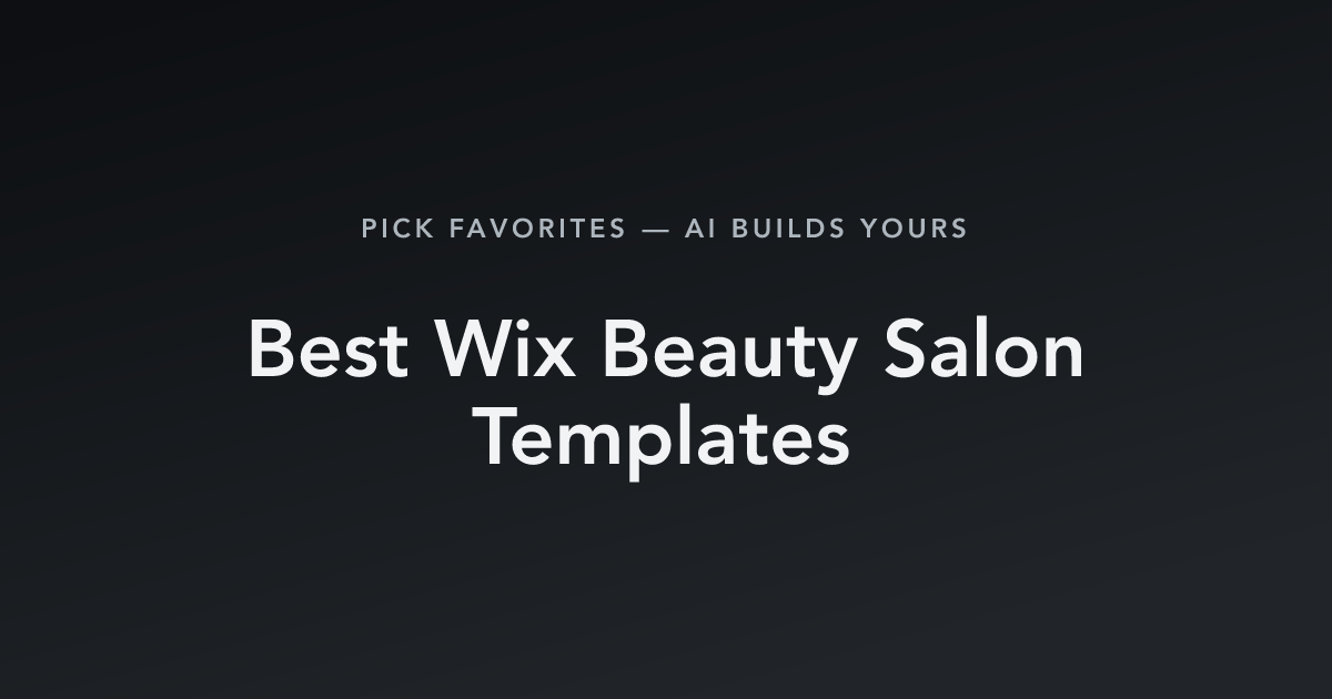 Best Wix Beauty Salon Templates with count