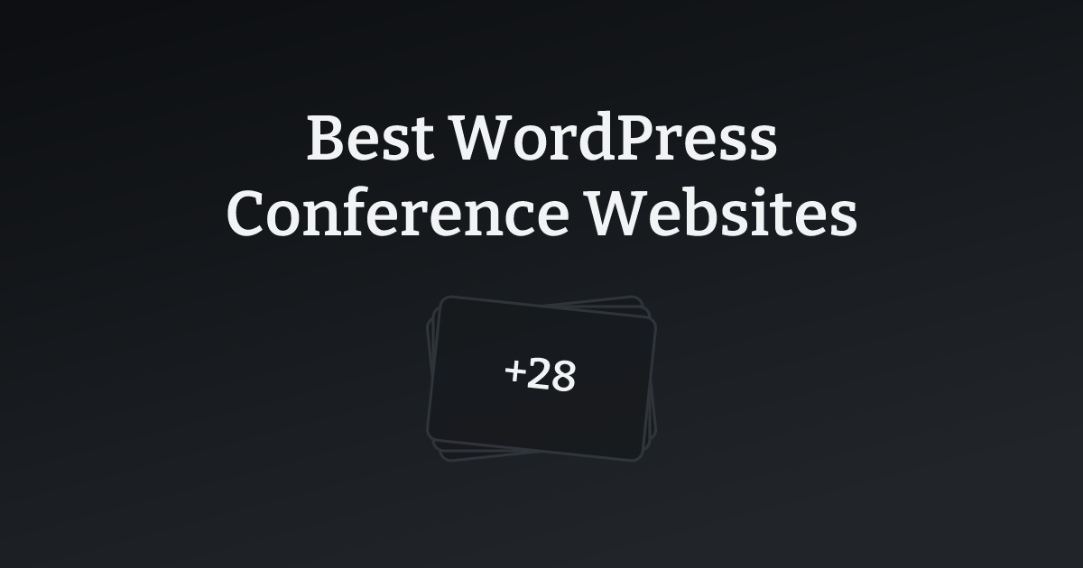 Best WordPress Conference Websites with count