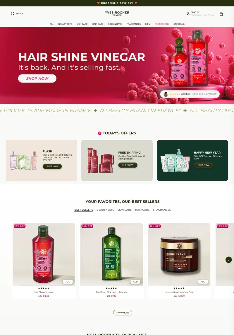 Yves Rocher screenshot