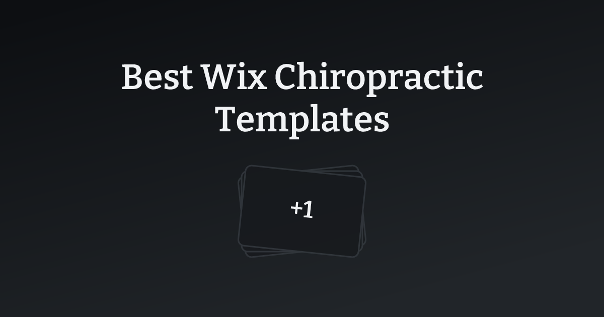 Best Wix Chiropractic Templates with count