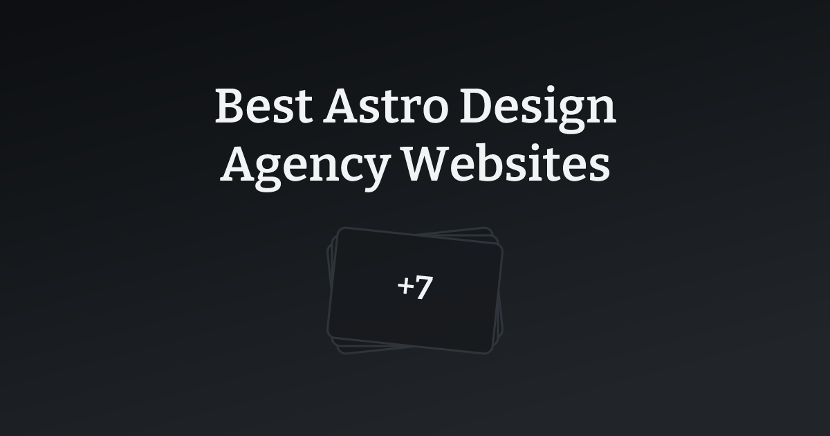 Best Astro Design Agency Websites with count