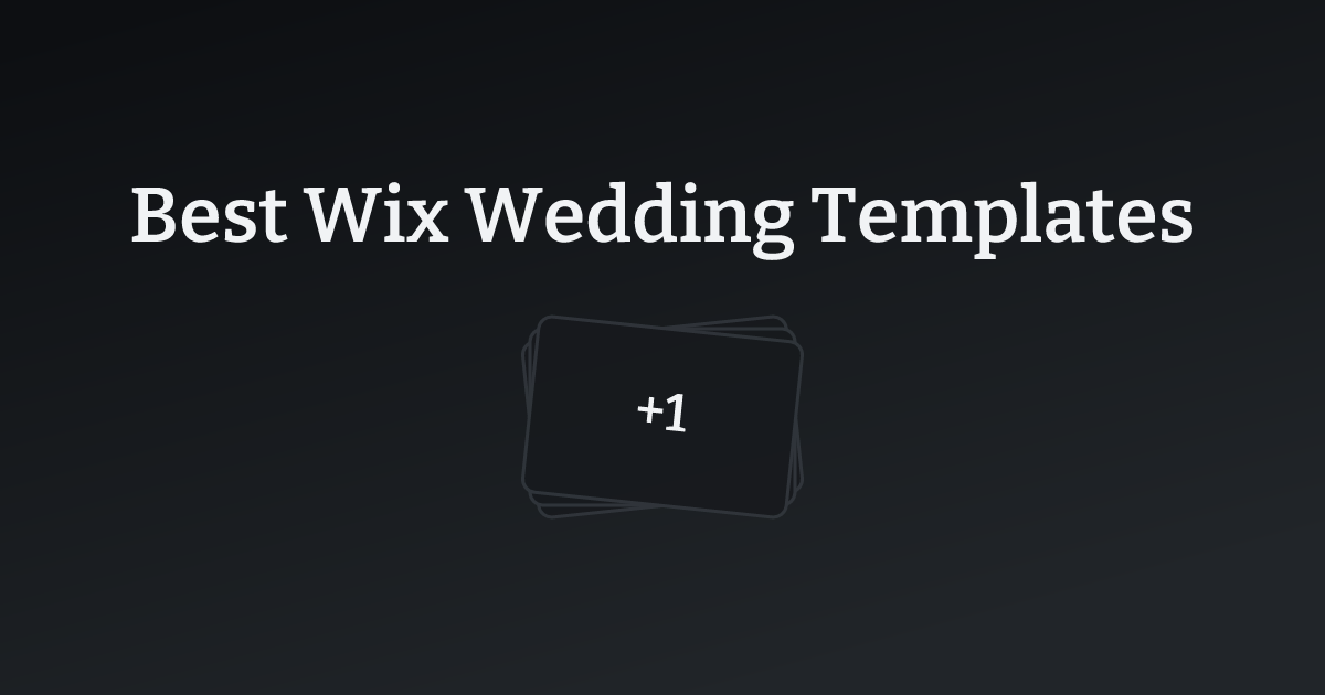 Best Wix Wedding Templates with count